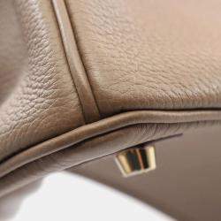 Hermes Etoupe Grey Togo Leather Birkin 30 