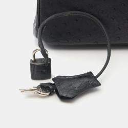 Hermes Black Ostrich Birkin 30 