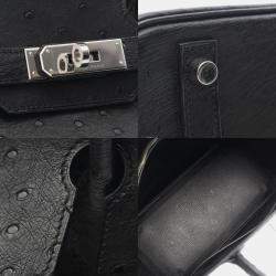 Hermes Black Ostrich Birkin 30 
