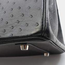 Hermes Black Ostrich Birkin 30 
