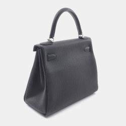Hermes Black Togo Leather Kelly 28 