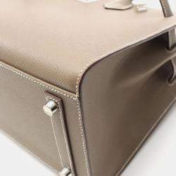Hermes Etoupe Grey Epsom Leather Sellier  Birkin 30 