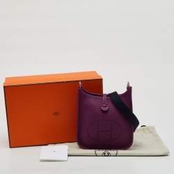 Hermès Anemone/Blue Marine Taurillon Maurice Leather Evelyne Amazon TPM Bag