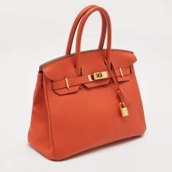 Hermès Capucine Togo Leather Gold Finish Birkin 30 Bag