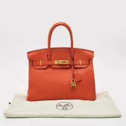 Hermès Capucine Togo Leather Gold Finish Birkin 30 Bag