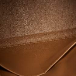 Hermès Gold Matte Alligator and Togo Leather Palladium Finish Kelly Retourne Touch 28 Bag