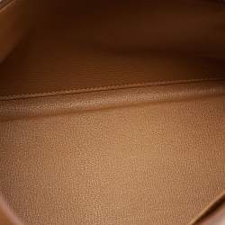 Hermès Gold Matte Alligator and Togo Leather Palladium Finish Kelly Retourne Touch 28 Bag