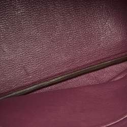 Hermes Tosca Taurillon Clemence Leather Palladium Finish Birkin 30 Bag