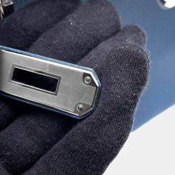 Pre Owned Hermes Birkin 30 Blue De Prusse Togo Leather Top Handle Bag