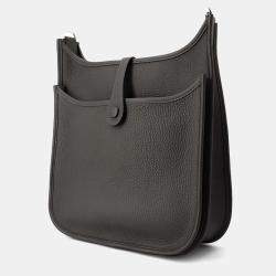 Hermes Evelyne III PM Dark Bronze Taurillon Clemence Leather Shoulder Bag