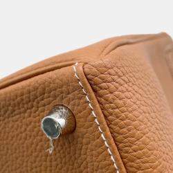 Hermes Kelly Retourne 25 Gold Togo Leather Top Handle Bag