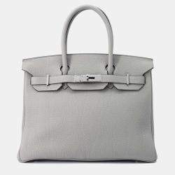 Hermès Gris Mouette Togo Leather Birkin 30