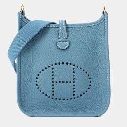 Hermès New Blue Jean Taurillon Clemence Evelyne Long TPM