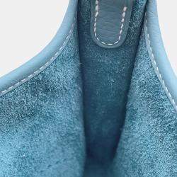 Hermes Evelyne Long TPM Blue Jean Taurillon Clemence Leather Shoulder Bag