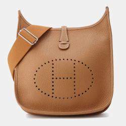 Hermès Gold Taurillon Clemence Evelyne 3 PM