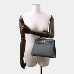 Hermès Ardoise/Black/ Epsom Kelly Sellier 25
