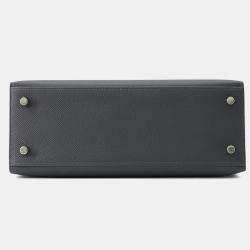 Hermès Ardoise/Black/ Epsom Kelly Sellier 25