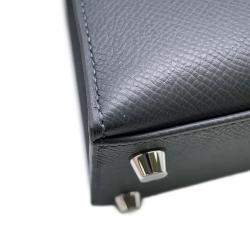 Hermès Ardoise/Black/ Epsom Kelly Sellier 25