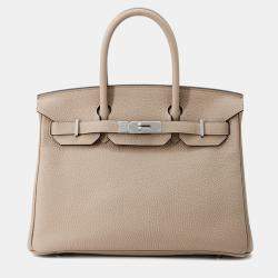 Hermès Gris Tourterelle Togo Leather Birkin 30