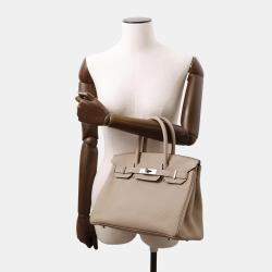 Hermès Gris Tourterelle Togo Leather Birkin 30