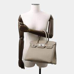 Hermes Gris Tourterelle Togo Leather Birkin 30