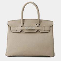 Hermes Gris Tourterelle Togo Leather Birkin 30