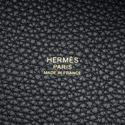 HERMES Black Taurillon Clemence Picotin Lock 18