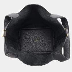 HERMES Black Taurillon Clemence Picotin Lock 18