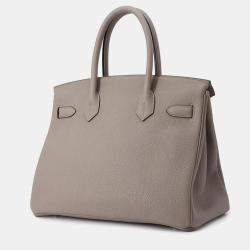 Hermes Gris Asphalt Togo Leather Birkin Size 30