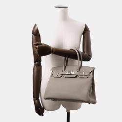 Hermes Gris Asphalt Togo Leather Birkin Size 30