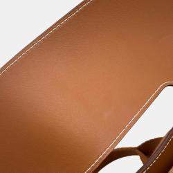 Hermes Gold Toile Chevrons Leather Valparaiso PM