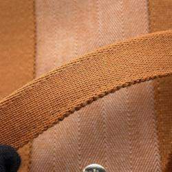 Hermes Gold Toile Chevrons Leather Valparaiso PM