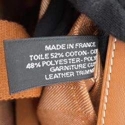Hermes Gold Toile Chevrons Leather Valparaiso PM