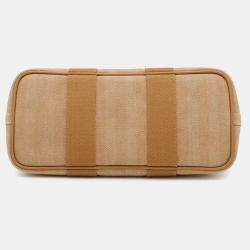 Hermes Gold Toile Chevrons Leather Valparaiso PM