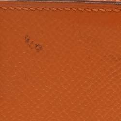 Hermes Moutarde Epsom Leather Bearn Gusset Wallet