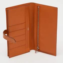 Hermes Moutarde Epsom Leather Bearn Gusset Wallet