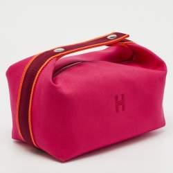 Hermès Hibiscus Toile Large Bride-A-Brac Pouch