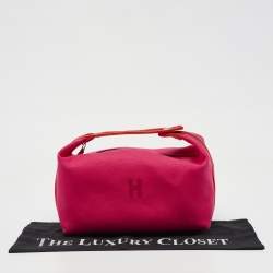 Hermès Hibiscus Toile Large Bride-A-Brac Pouch