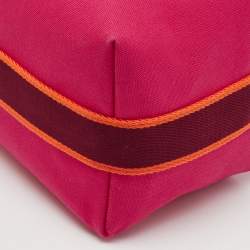 Hermès Hibiscus Toile Large Bride-A-Brac Pouch