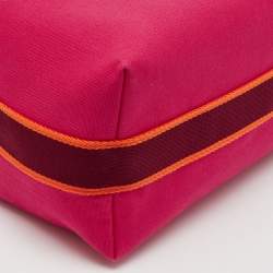 Hermès Hibiscus Toile Large Bride-A-Brac Pouch