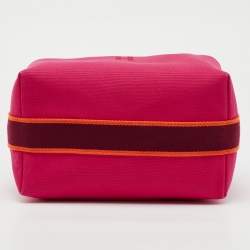 Hermès Hibiscus Toile Large Bride-A-Brac Pouch