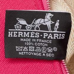 Hermès Hibiscus Toile Large Bride-A-Brac Pouch