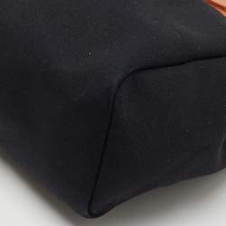 Hermes Black/Natural Toile and Vache Hunter Herbag 31 Bag
