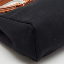 Hermes Black/Natural Toile and Vache Hunter Herbag 31 Bag