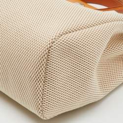 Pre Owned Hermes Ecru/Natural Toile and Vache Hunter 2-in-1 Herbag 39 Bag