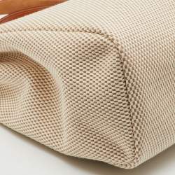 Pre Owned Hermes Ecru/Natural Toile and Vache Hunter 2-in-1 Herbag 39 Bag