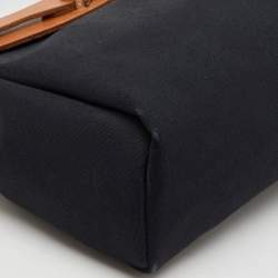 Hermès Black/Natural Toile and Vache Hunter Herbag 31 Bag