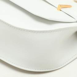 Hermes New White Swift Leather Gold Finish Jypsiere Mini Bag