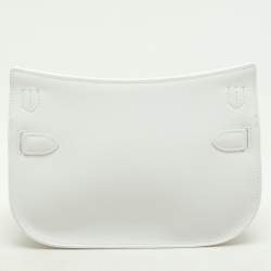 Hermes New White Swift Leather Gold Finish Jypsiere Mini Bag