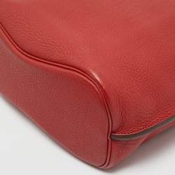 Hermes Rouge Pivoine/Rose Jaipur Taurillon Clemence Leather Palladium Hardware So Kelly 26 Bag